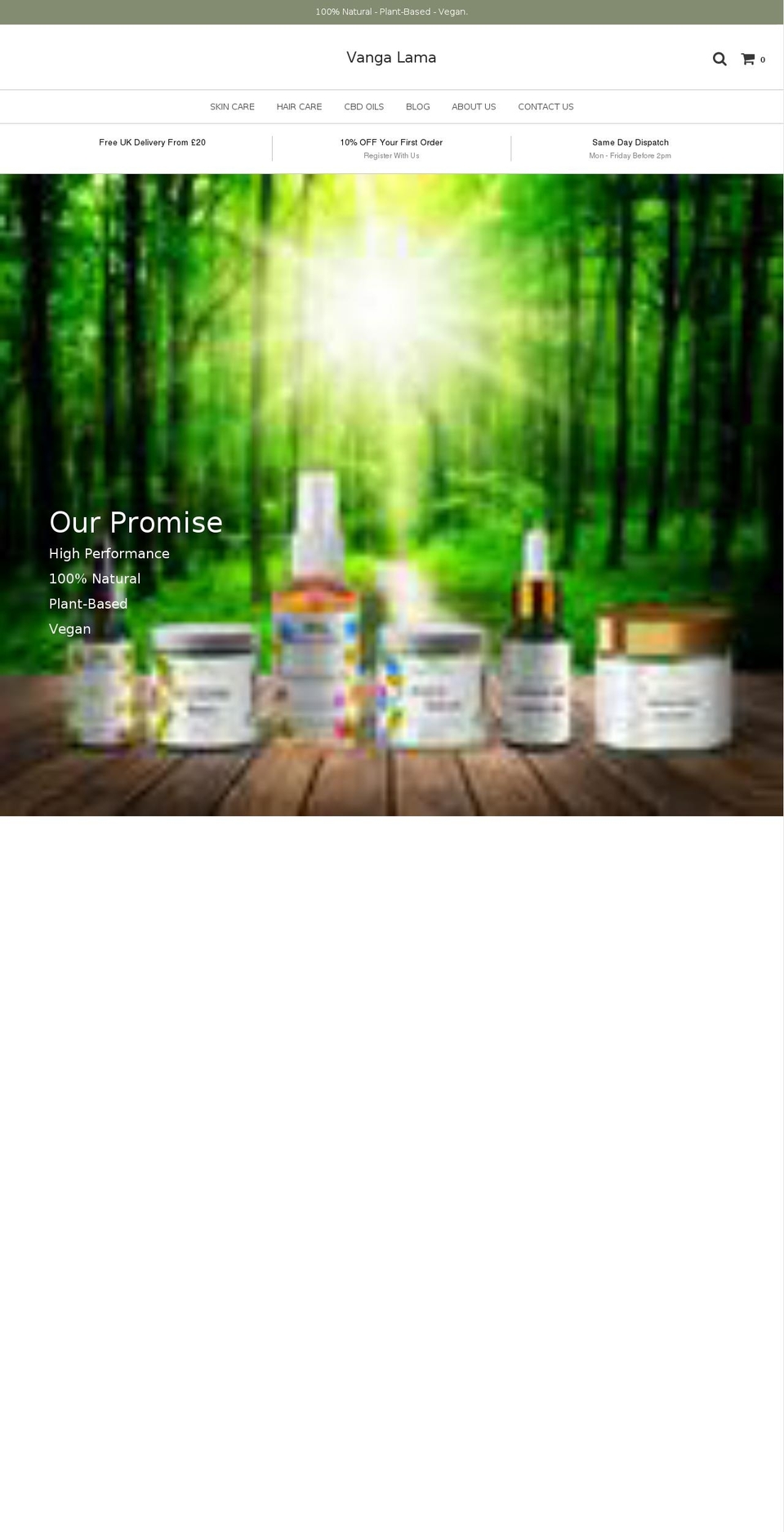 vanga-lama.com — Shopify storefront screenshot
