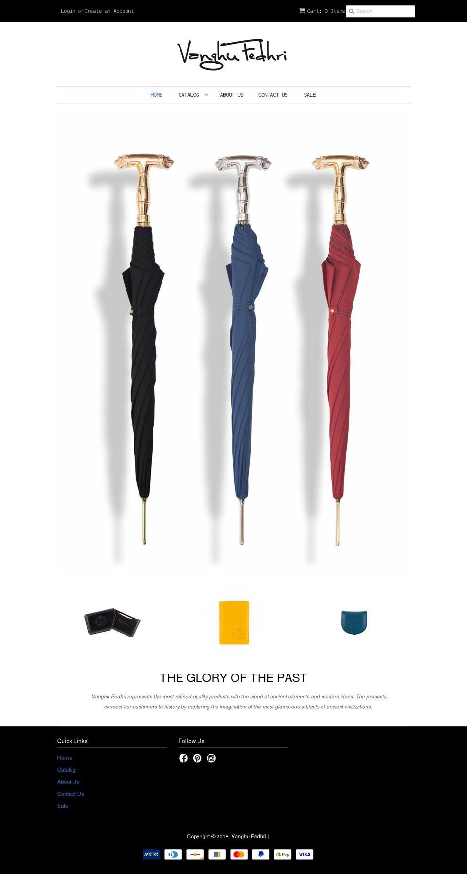vanghufedhri.com — Shopify storefront screenshot