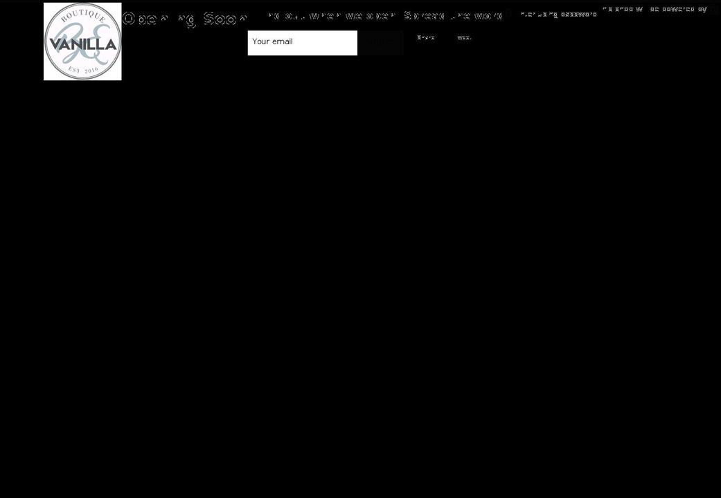 vanillabeboutique.com — Shopify storefront screenshot