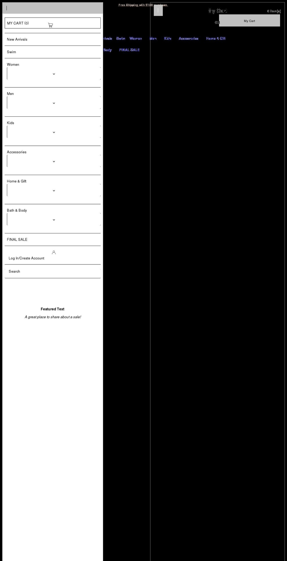 vanillafringeboutique.com shopify website screenshot