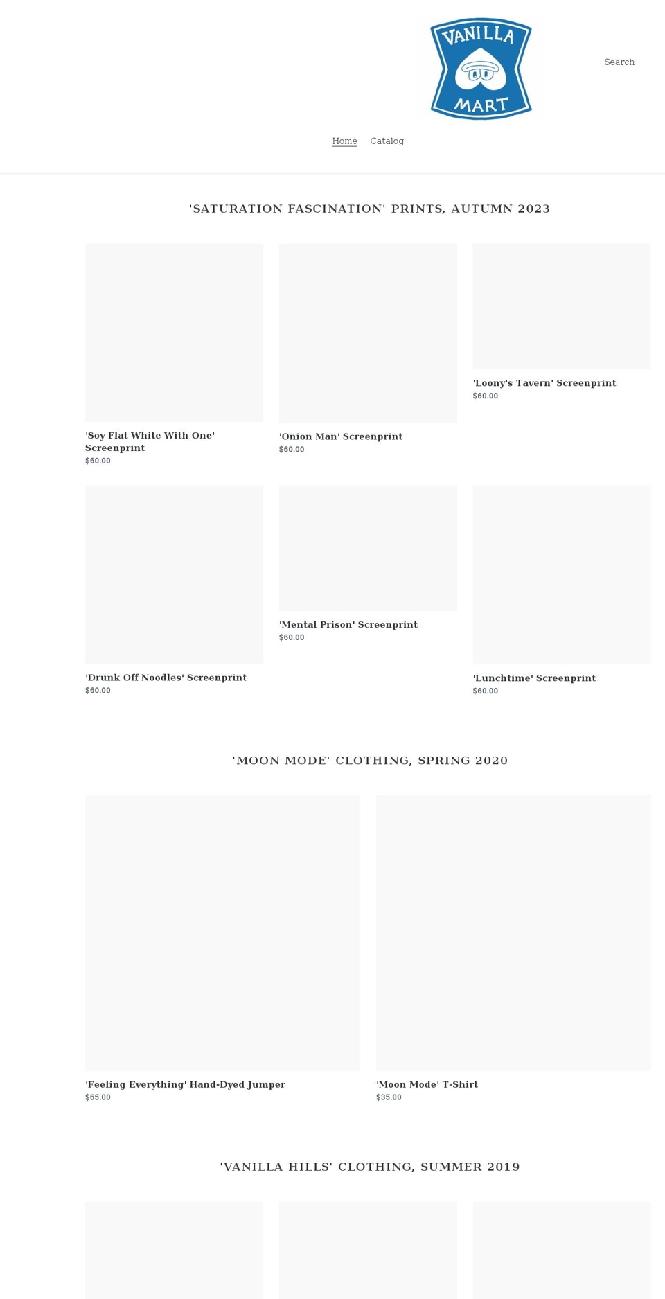 vanillamart.shop shopify website screenshot