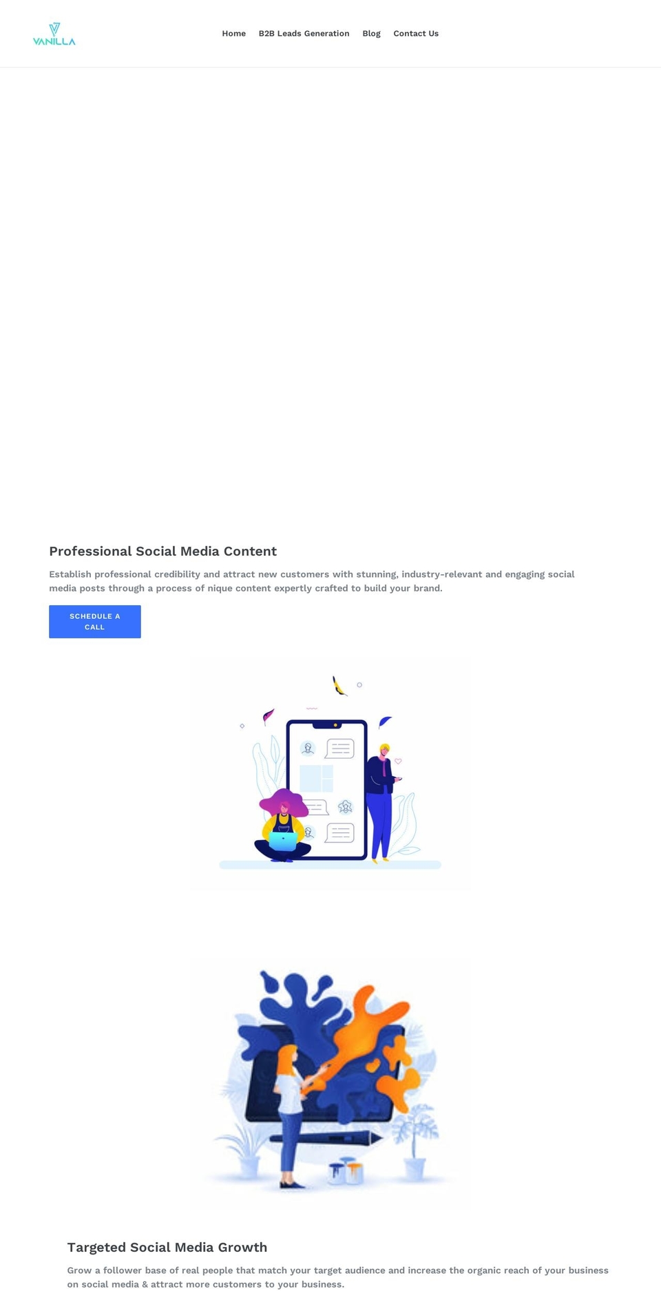 vanillasm.com shopify website screenshot