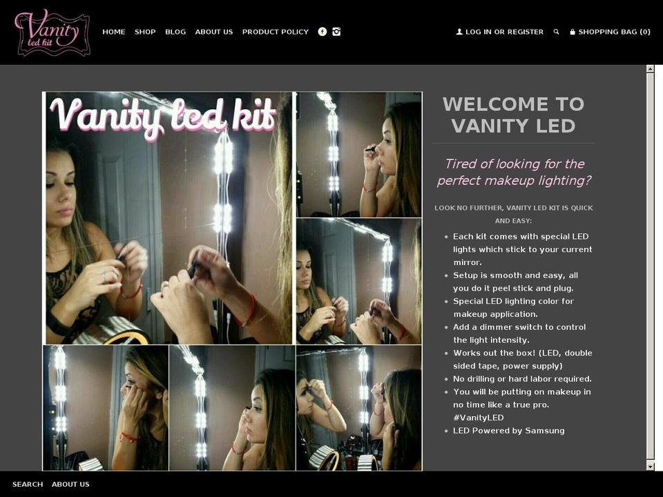 vanityledkit.com shopify website screenshot