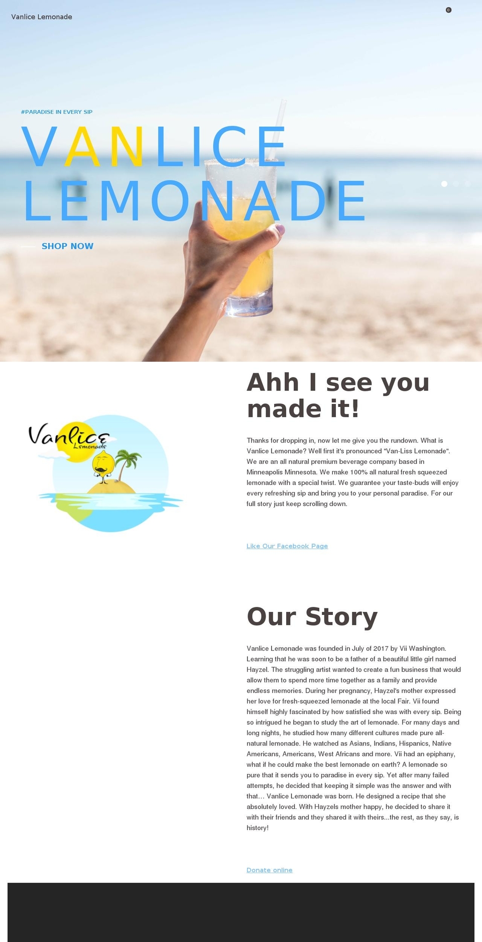 ognshop Shopify theme site example vanlicelemonade.com