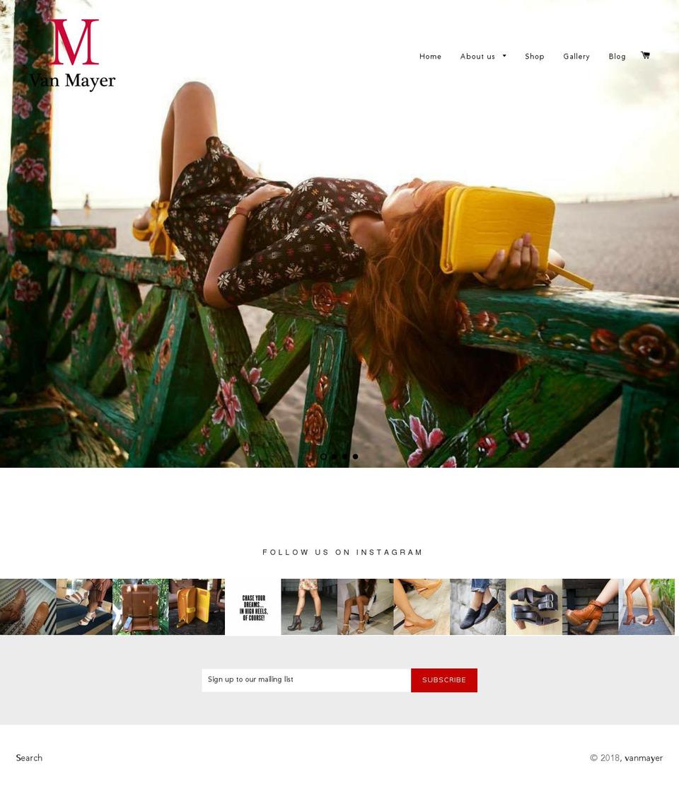 vanmayer.com — Shopify storefront screenshot
