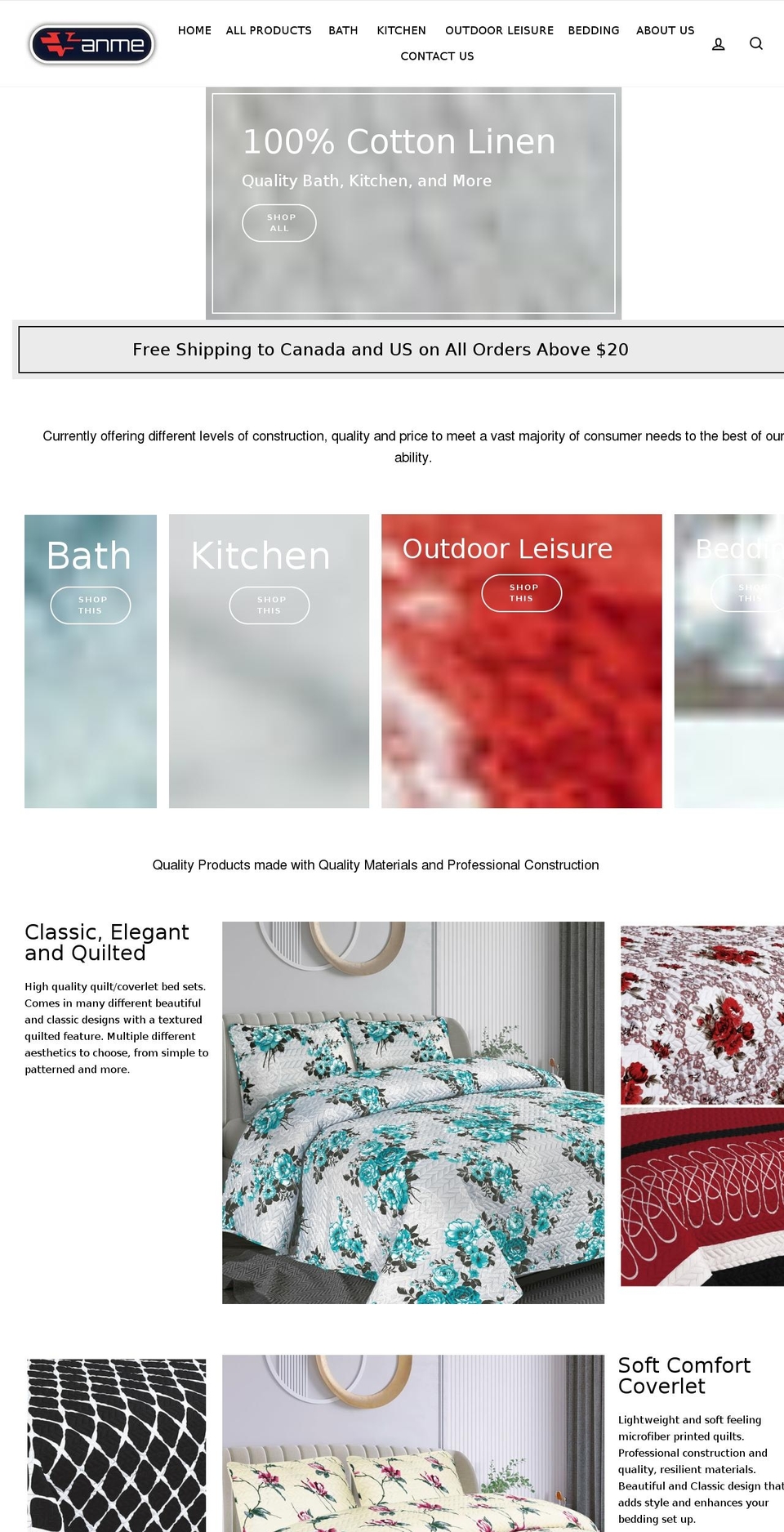 vanme.com shopify website screenshot