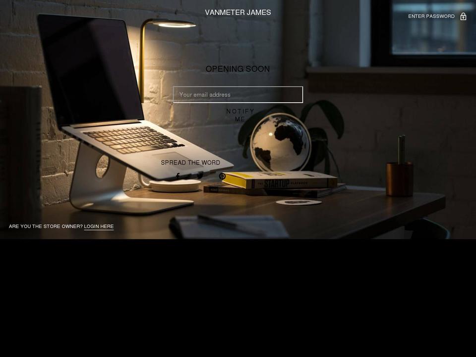 vanmeterjames.com shopify website screenshot