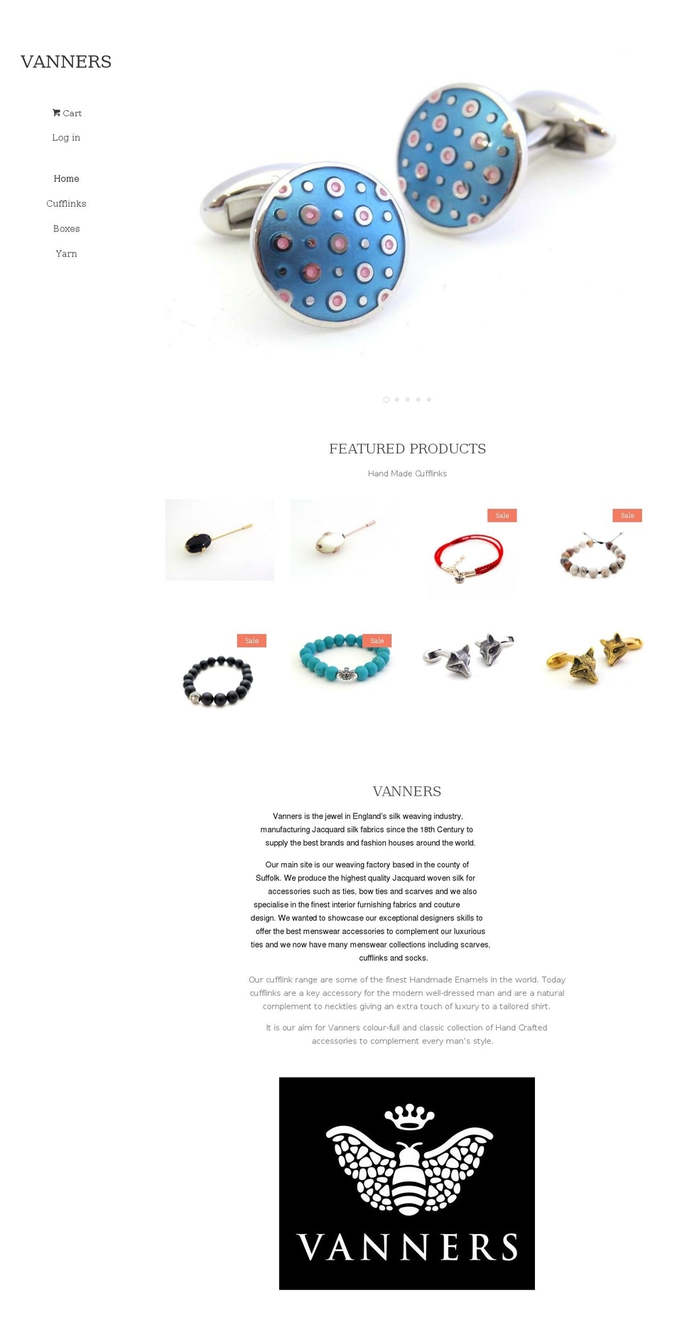 vannersaccessories.com — Shopify storefront screenshot