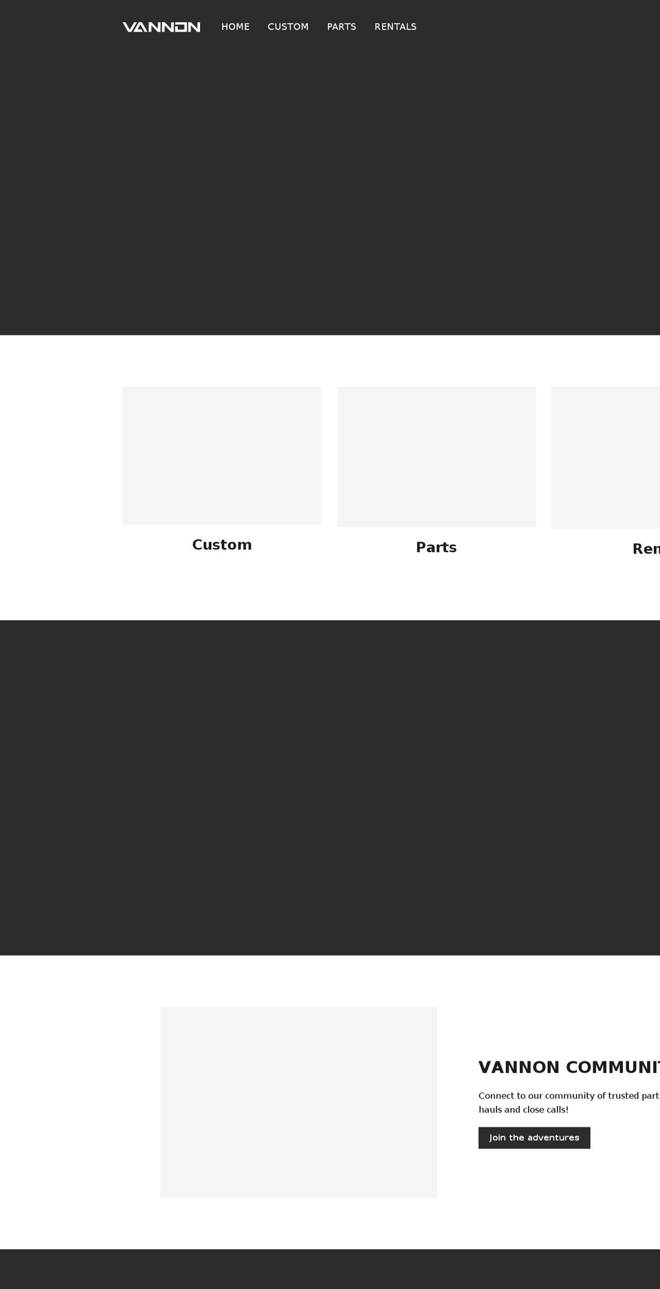 vannon.com — Shopify storefront screenshot