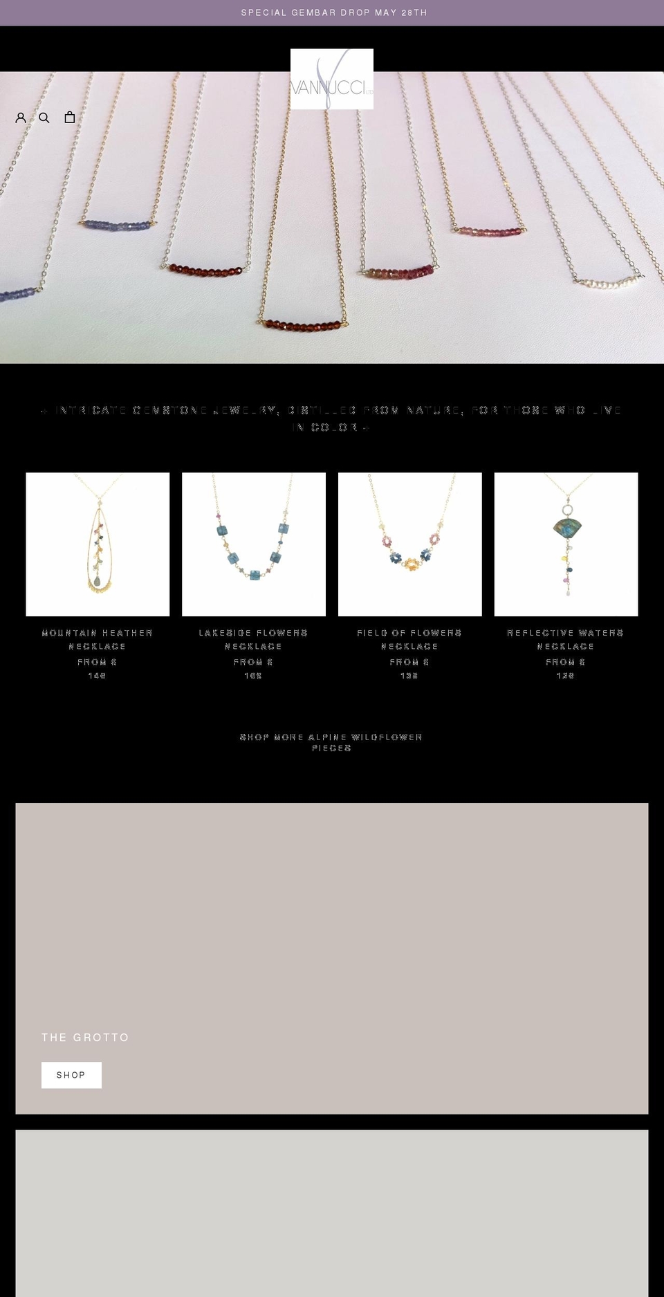 vannucciltd.com shopify website screenshot