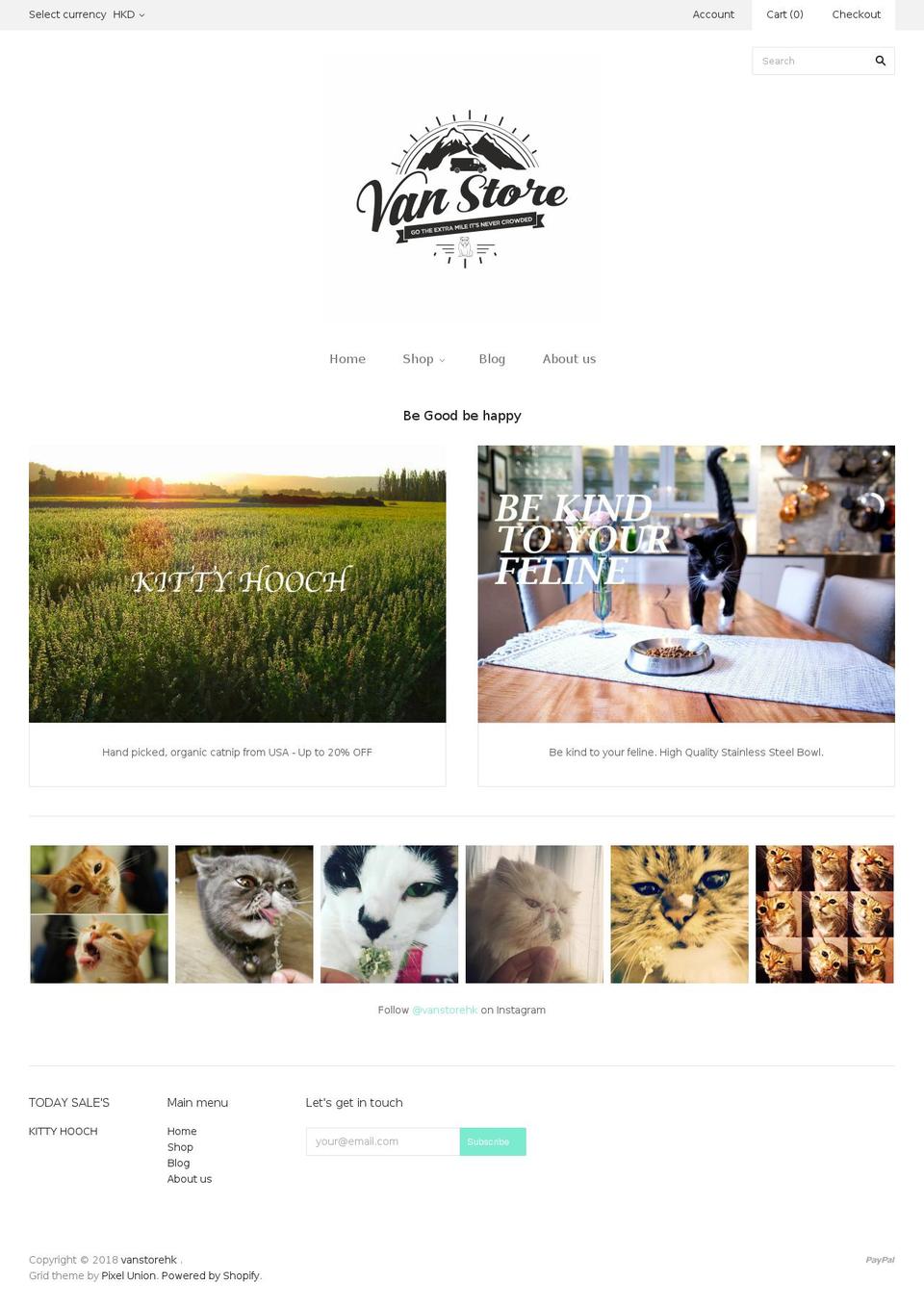 vanstorehk.com shopify website screenshot