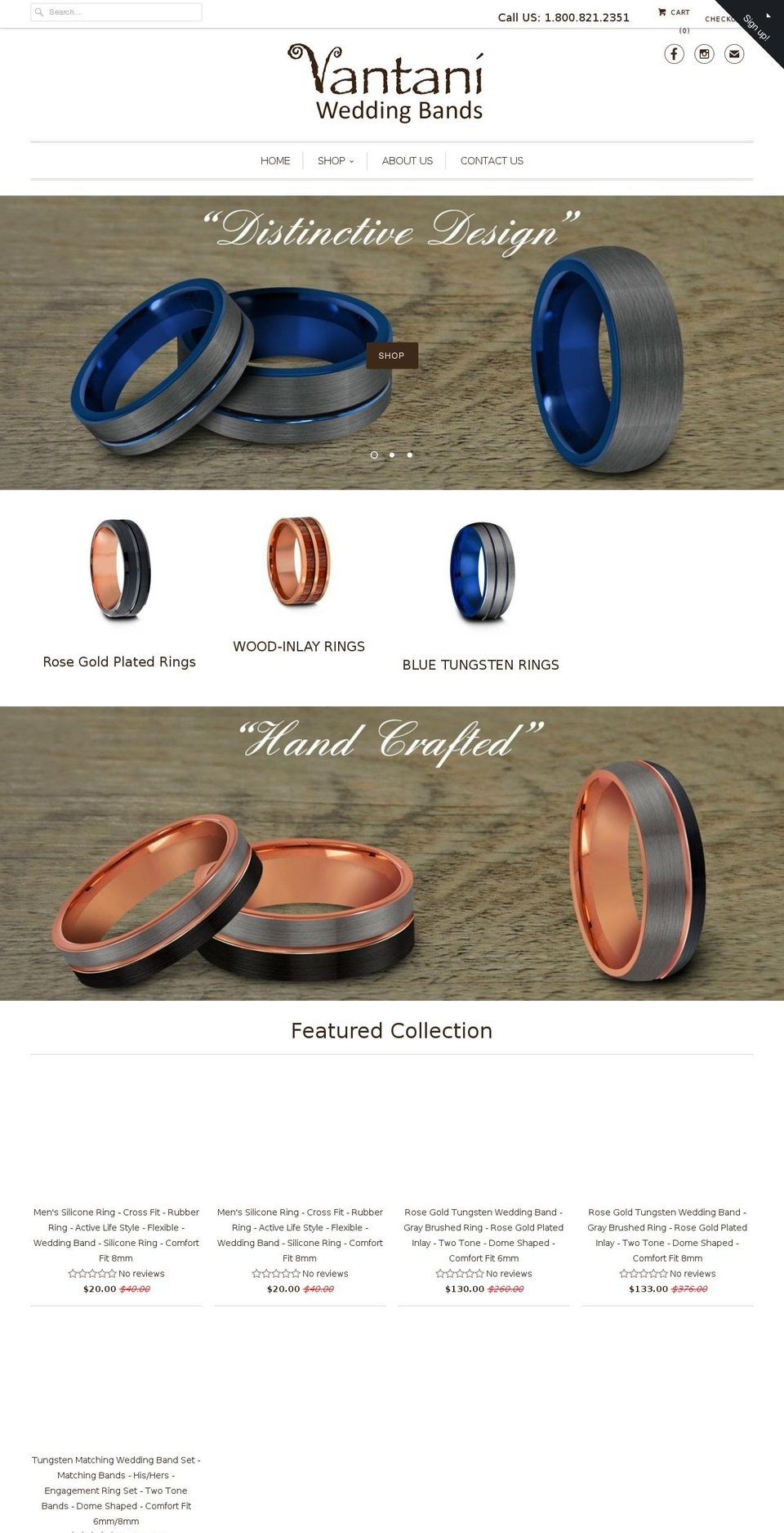 vantani.com shopify website screenshot