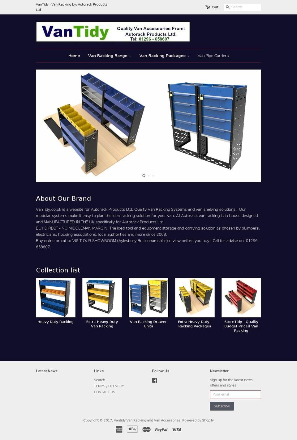 vantidy.com shopify website screenshot