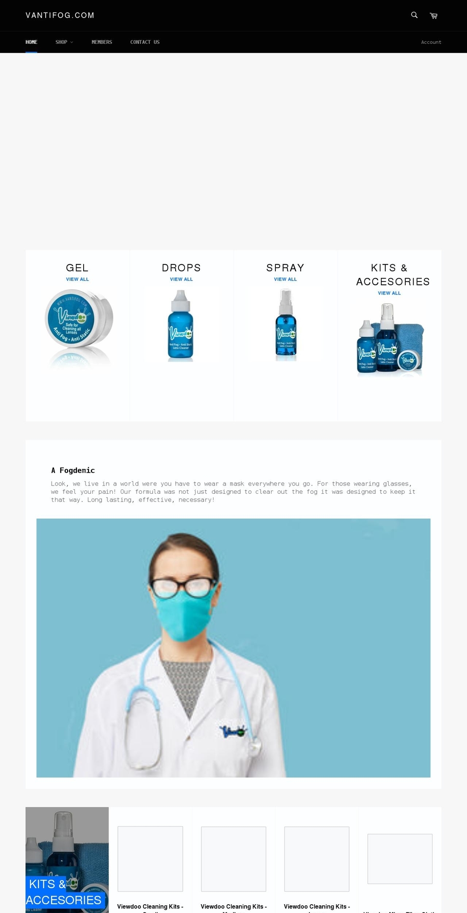 vantifog.com shopify website screenshot