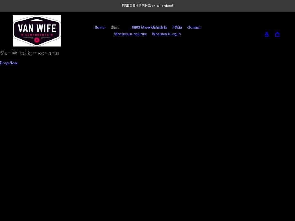 vanwifecomponents.com shopify website screenshot