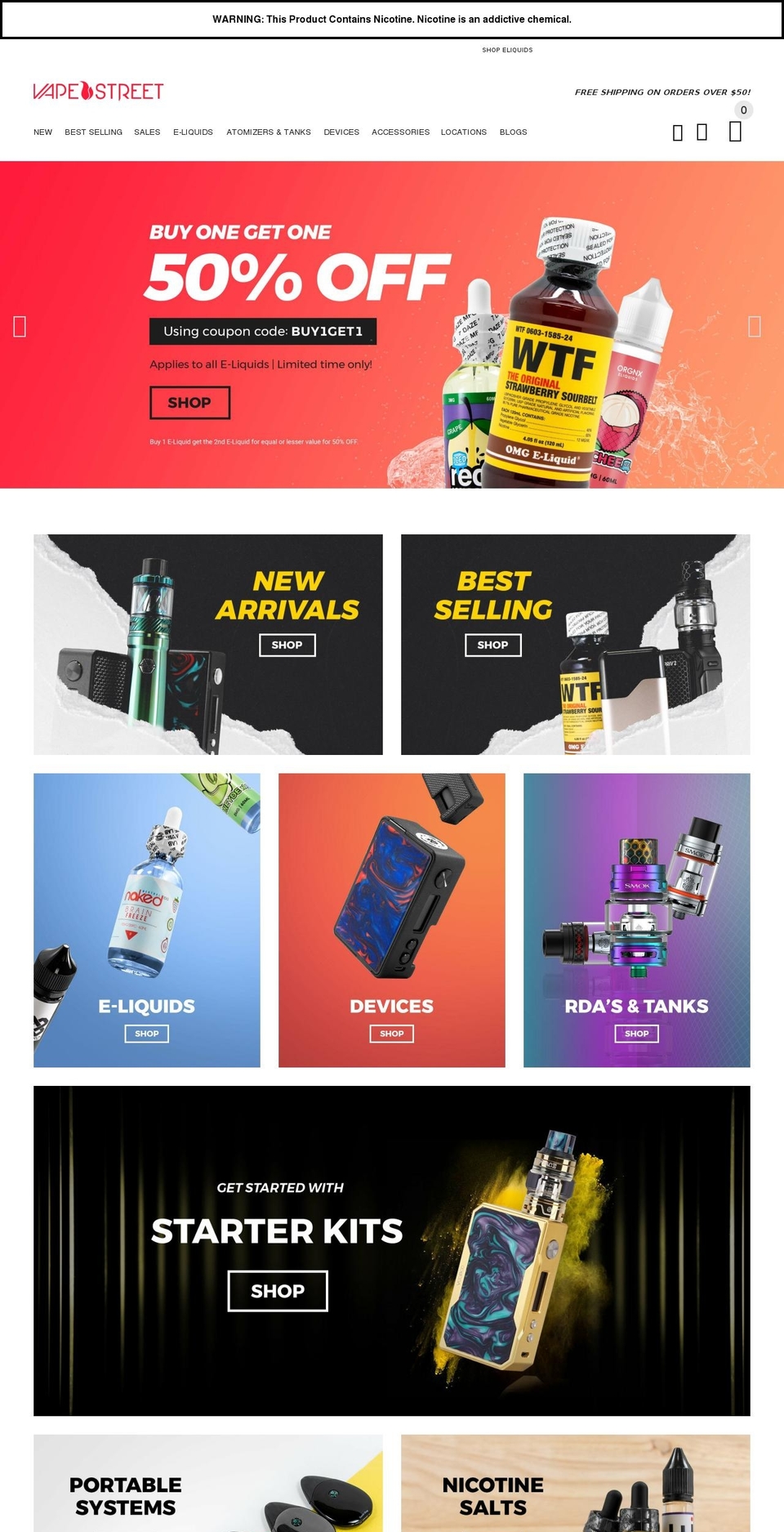 vape-street.com — Shopify storefront screenshot
