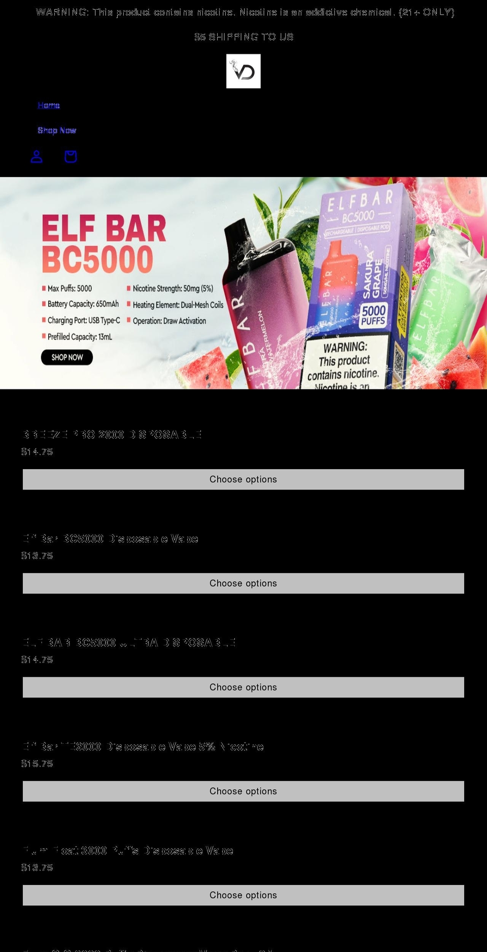 vape619.com shopify website screenshot