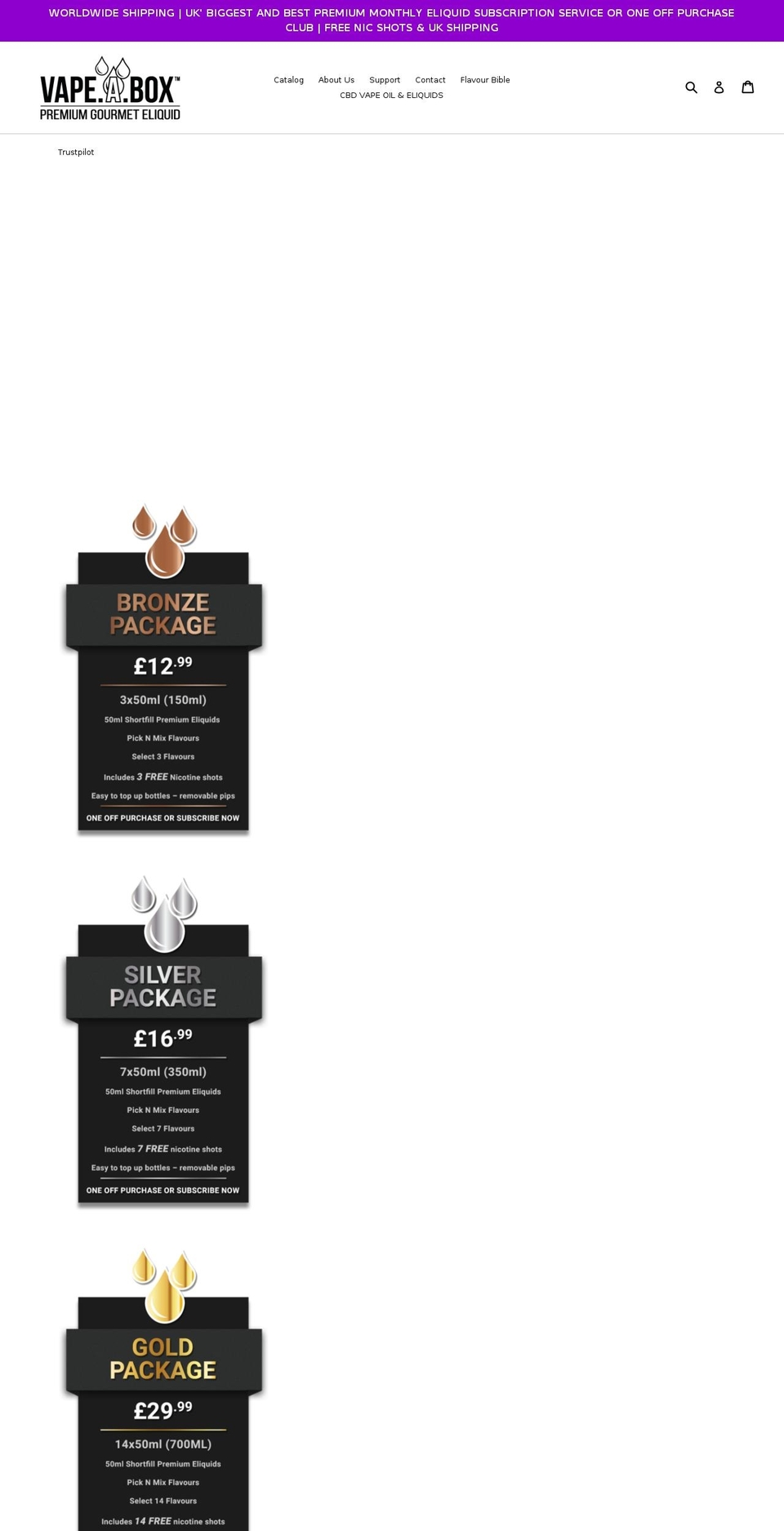 Copy of Debut Shopify theme site example vapeabox.co.uk