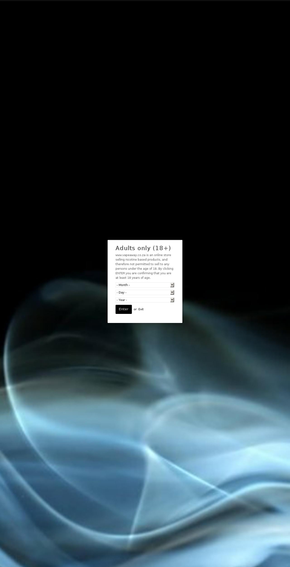 vapeaway.co.za shopify website screenshot