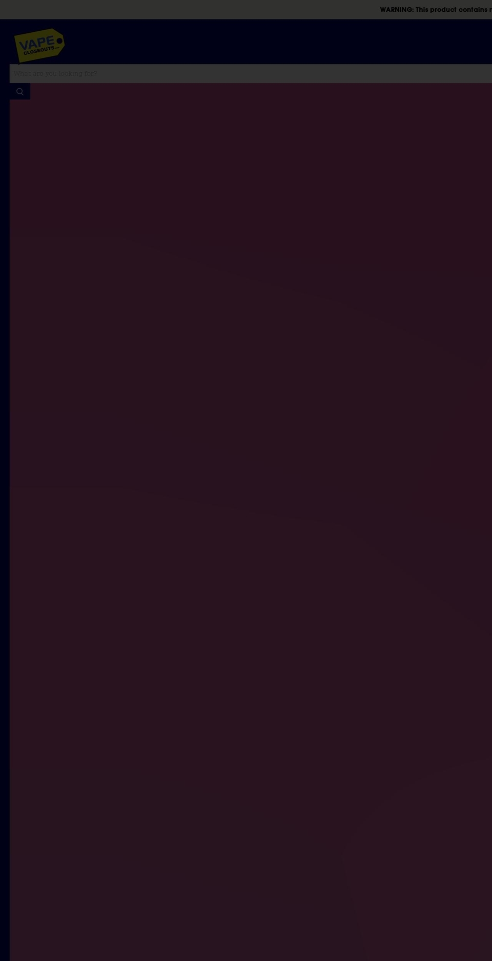 vapecloseouts.com shopify website screenshot