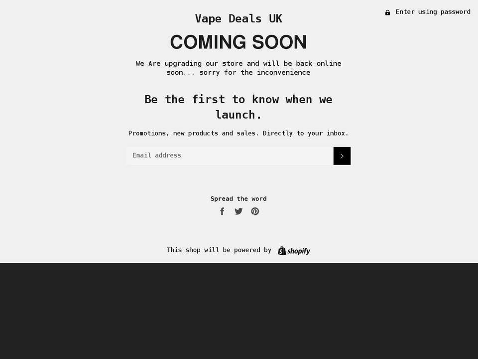 vapedealsuk.com — Shopify storefront screenshot
