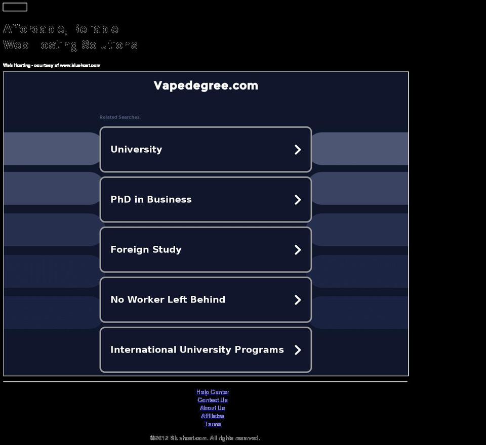 vapedegree.com — Shopify storefront screenshot