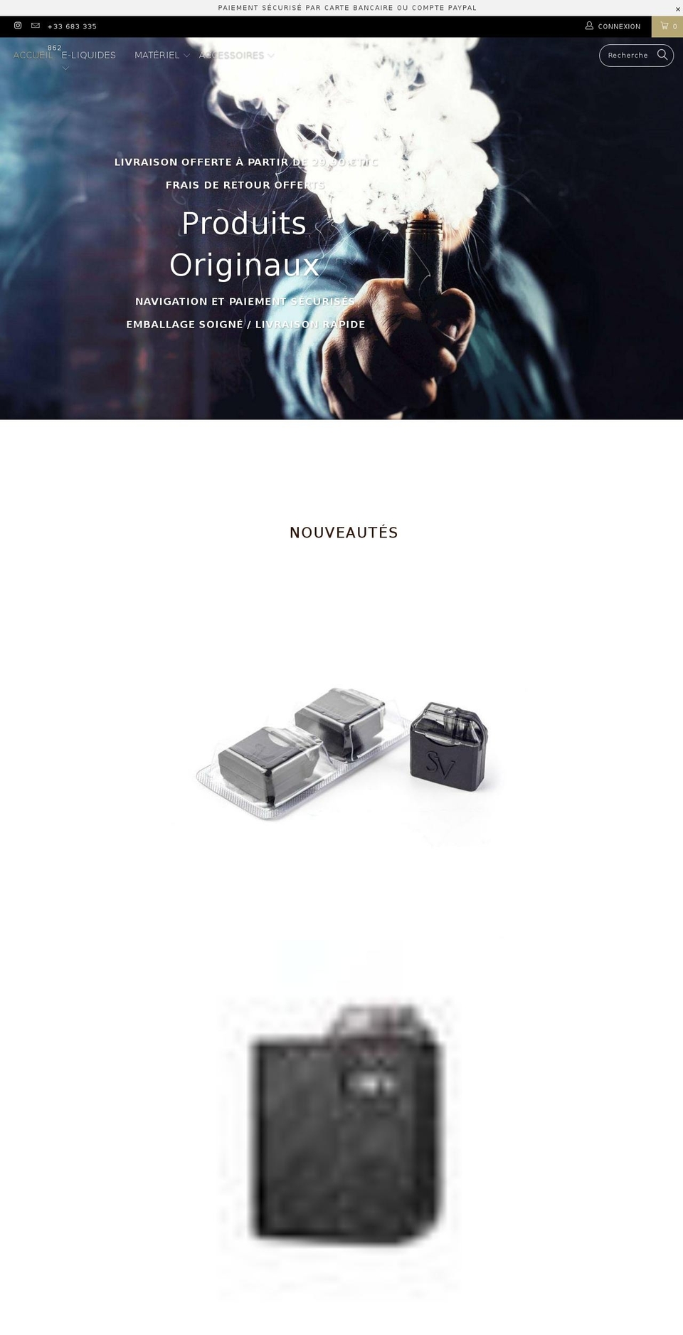 vapefood.com — Shopify storefront screenshot