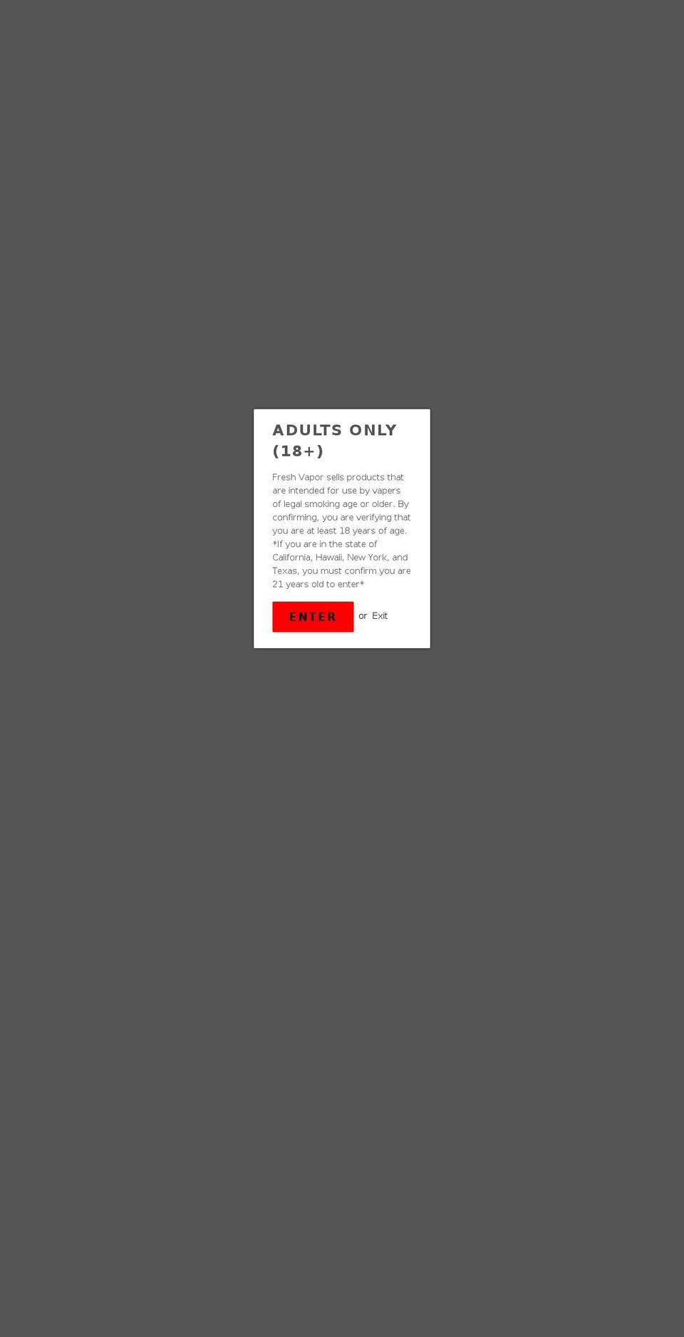 vapefreshjuice.com shopify website screenshot