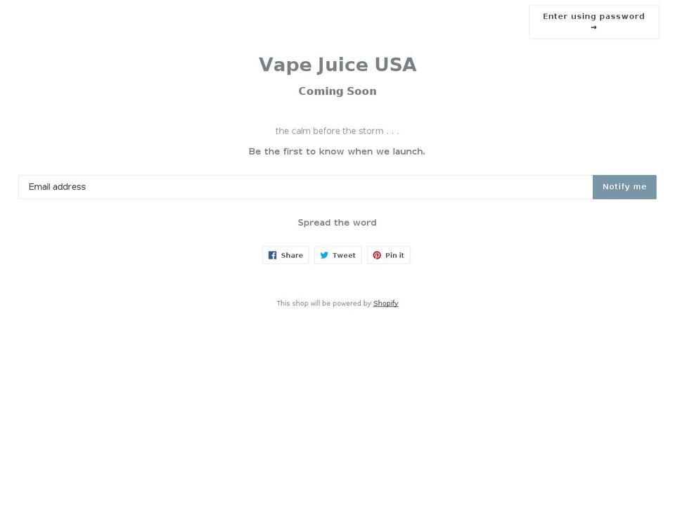 vapejuiceusa.com shopify website screenshot