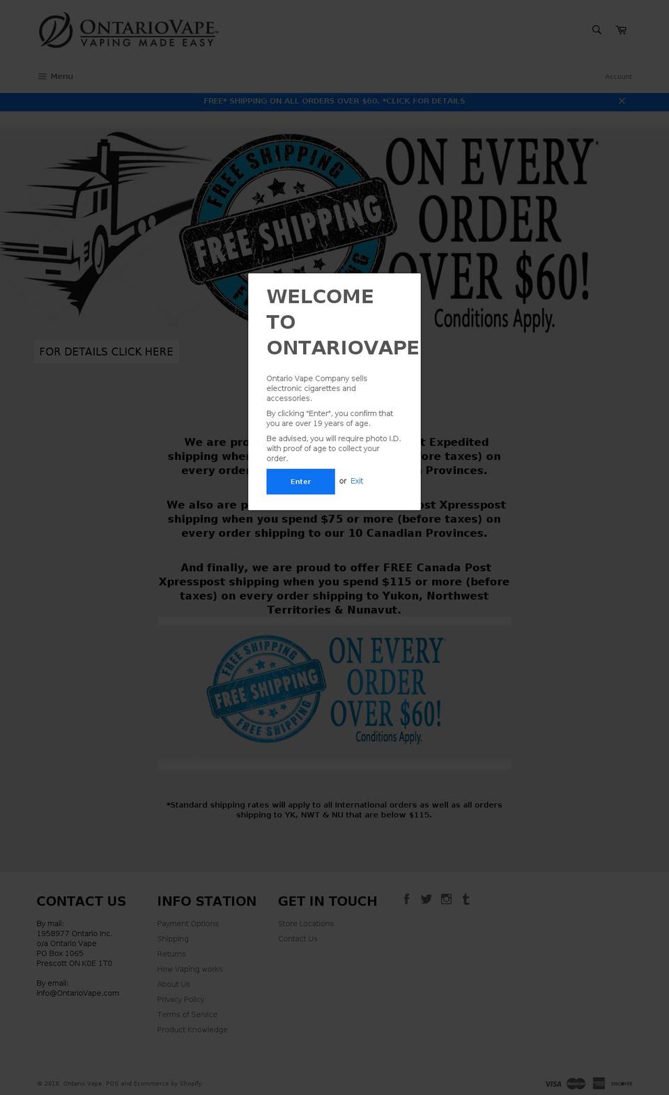 vapekingsottawa.com — Shopify storefront screenshot