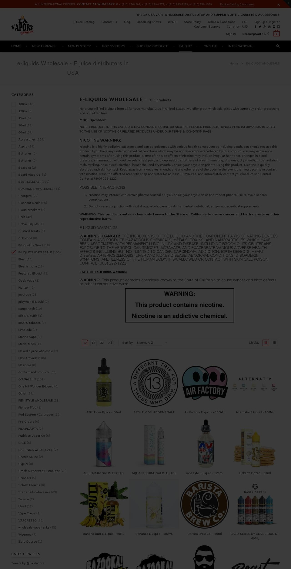 vapeliquidsupply.com — Shopify storefront screenshot