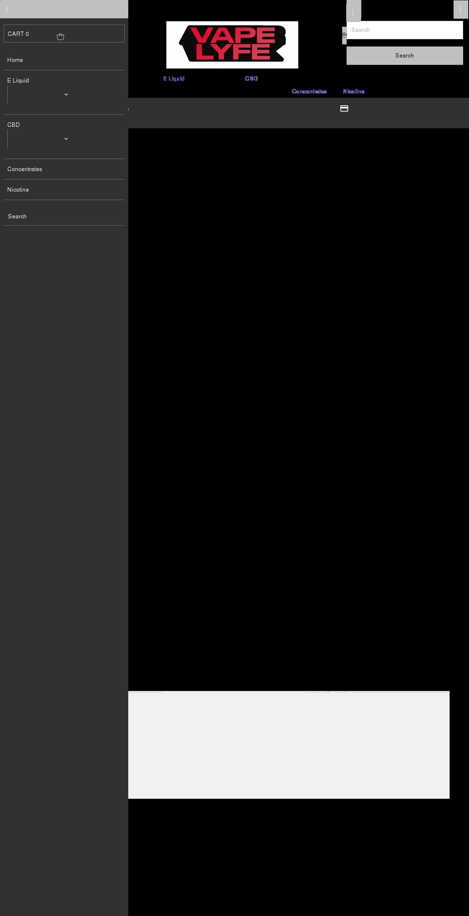vapelyfe.co.uk shopify website screenshot