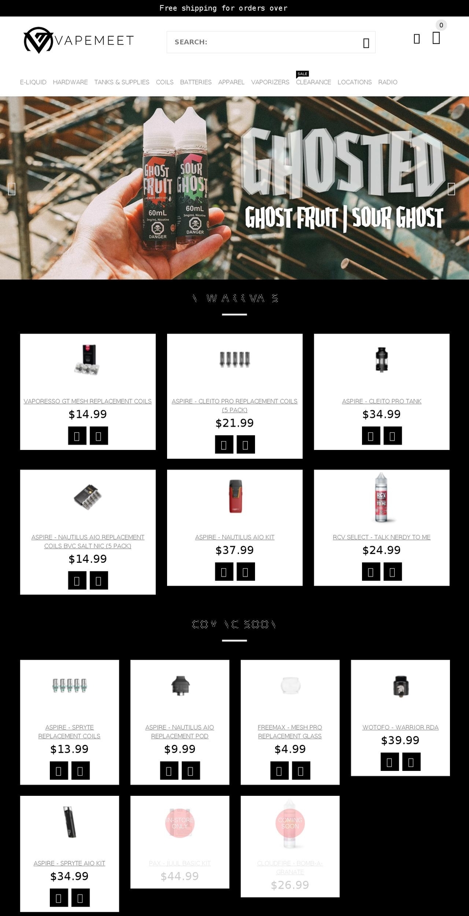 fashop-v1-0-1 Shopify theme site example vapemeet.com