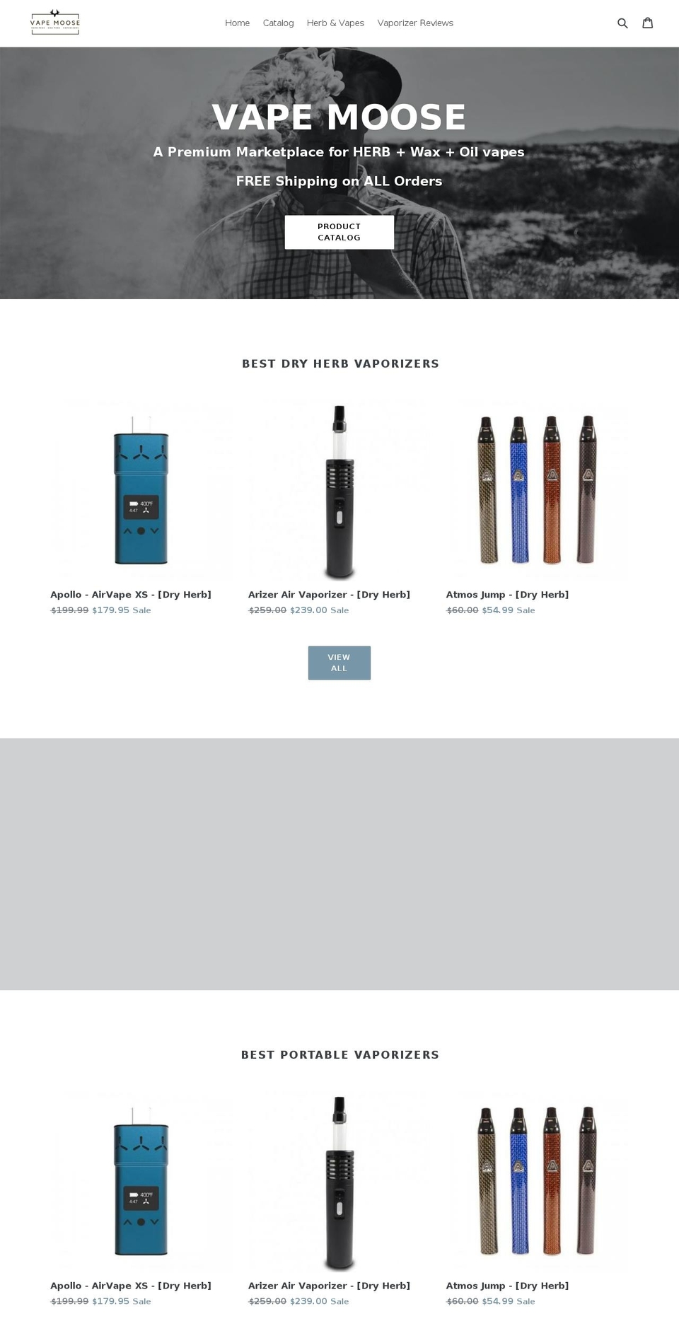 vapemoose.com — Shopify storefront screenshot