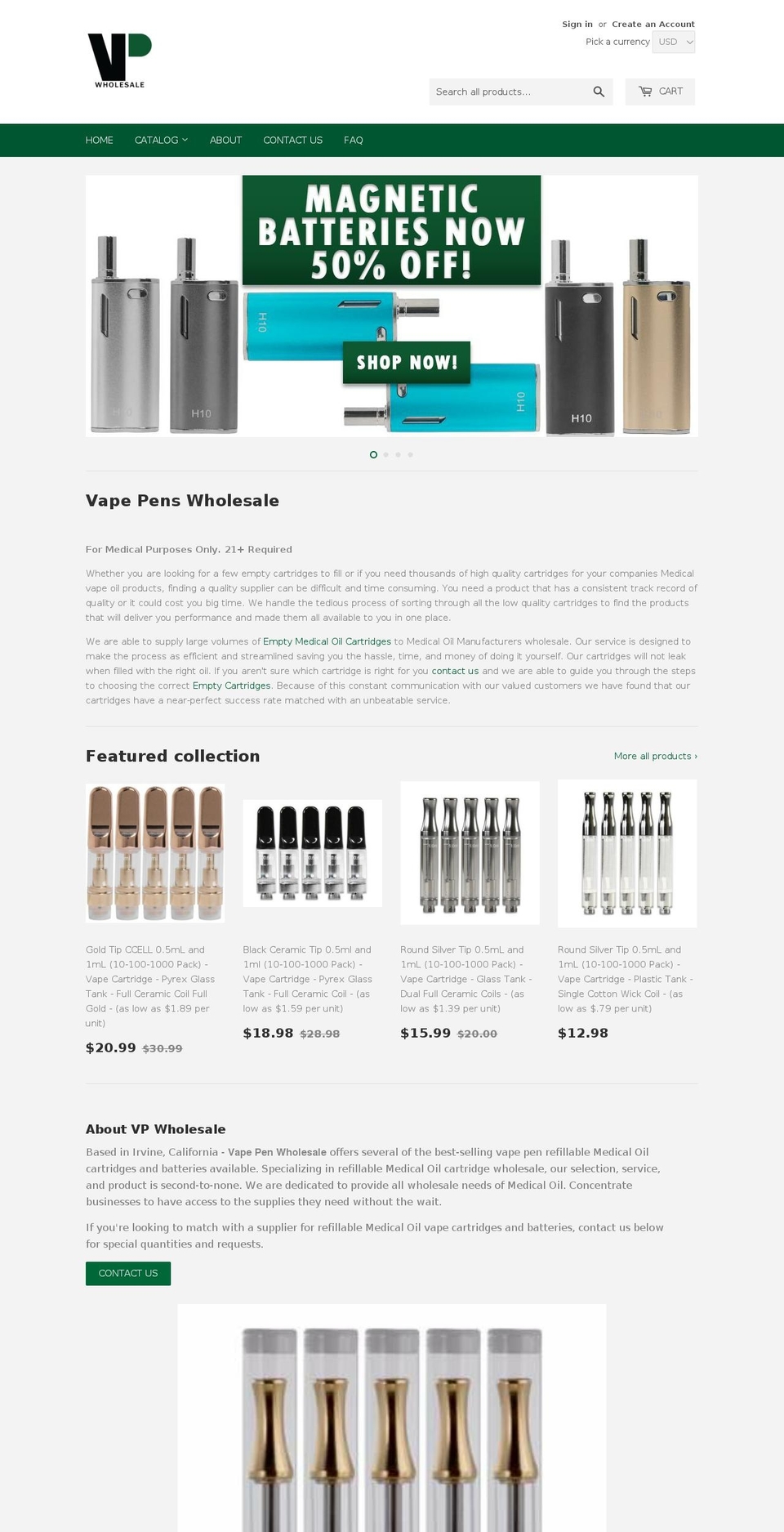Wholesale Shopify theme site example vapepenswholesale.com