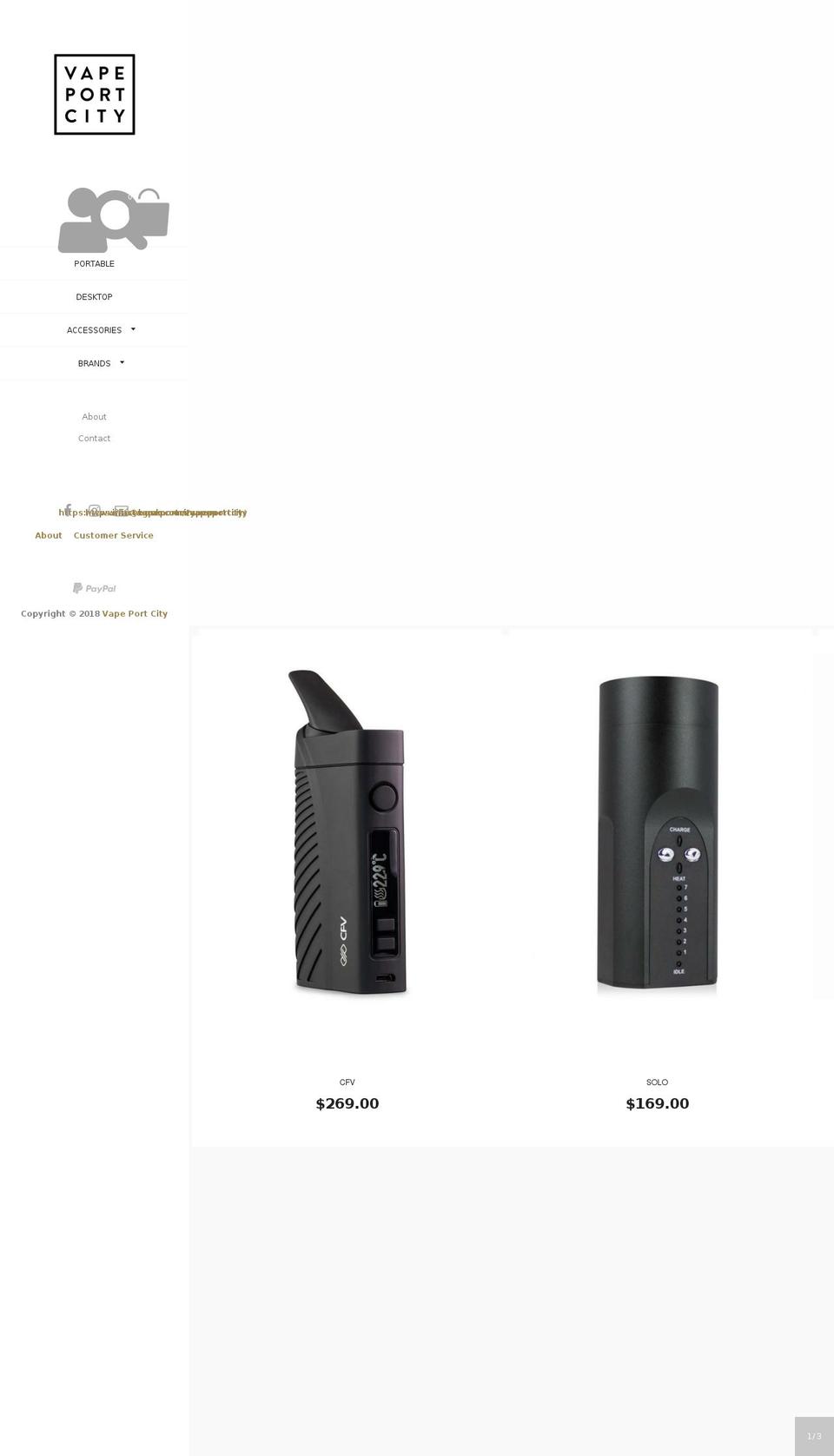 vapeportcity.com shopify website screenshot
