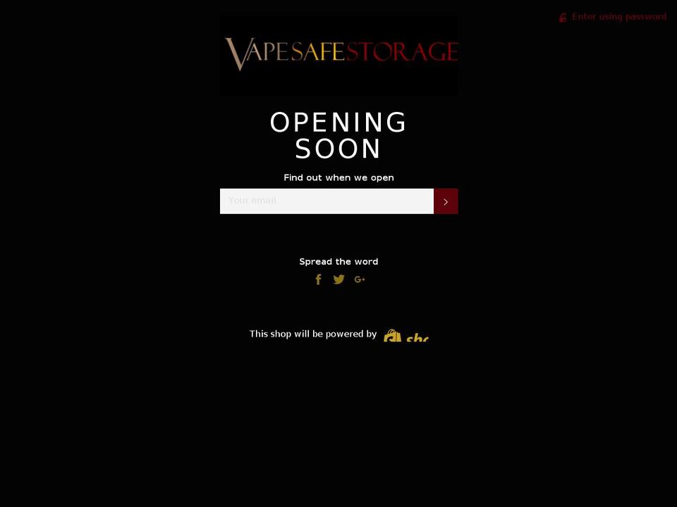 vapesafestorage.com shopify website screenshot