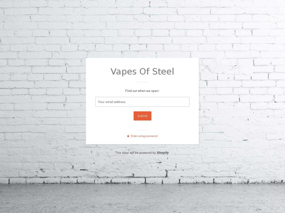 vapesofsteel.com shopify website screenshot