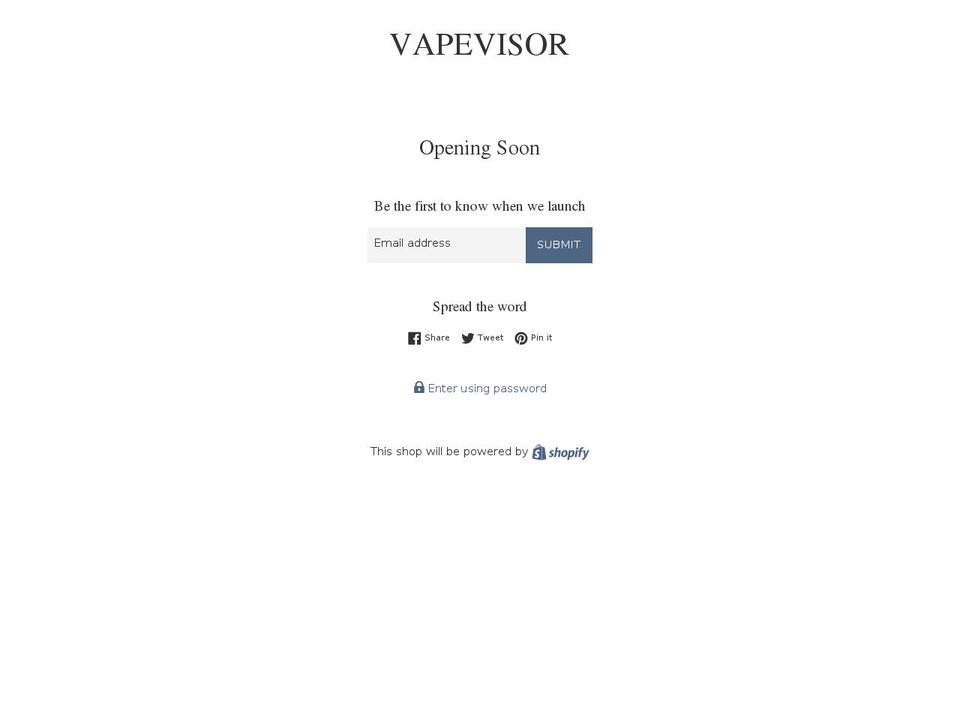 vapevisor.com — Shopify storefront screenshot