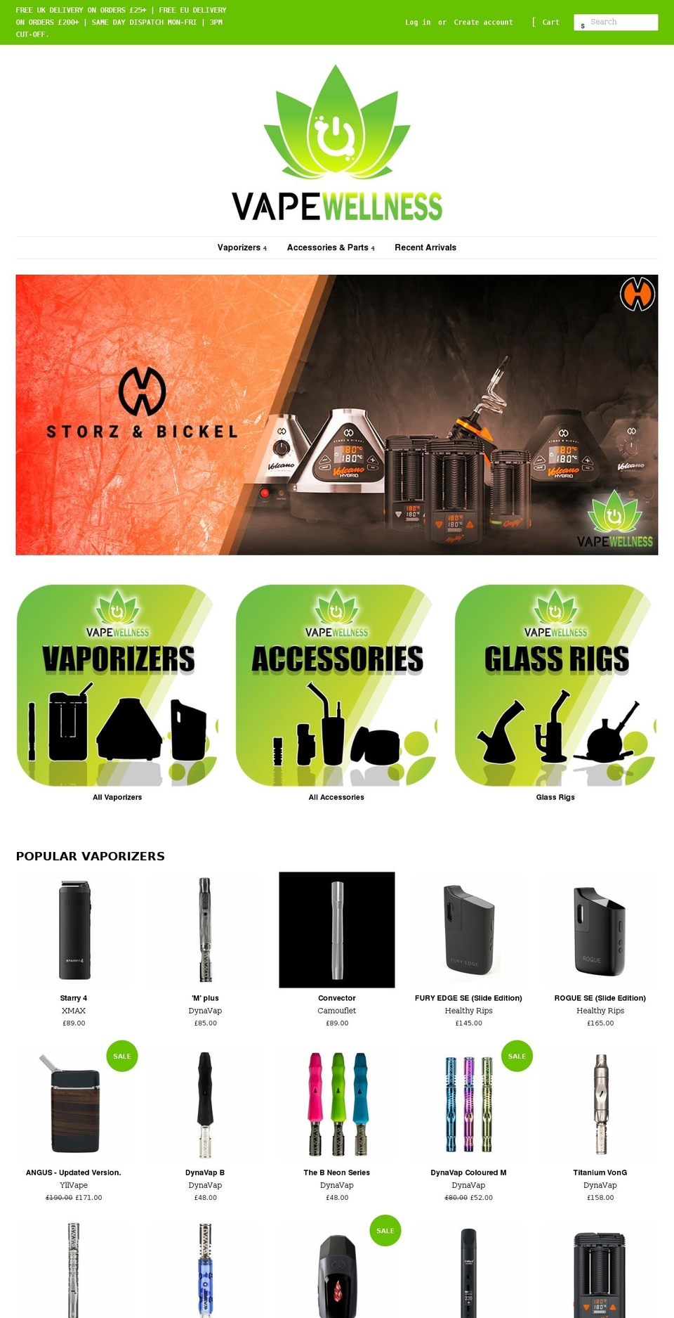 vapewellness.co.uk shopify website screenshot