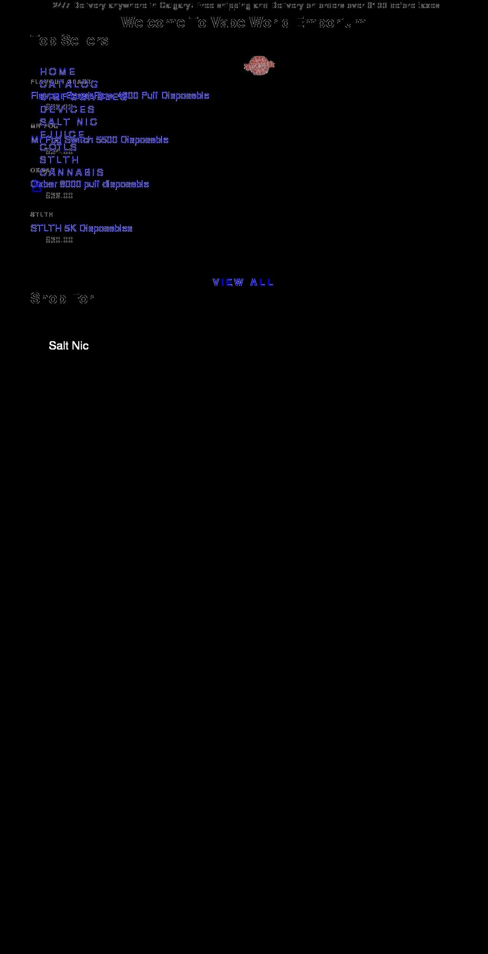 vapeyyc.com shopify website screenshot