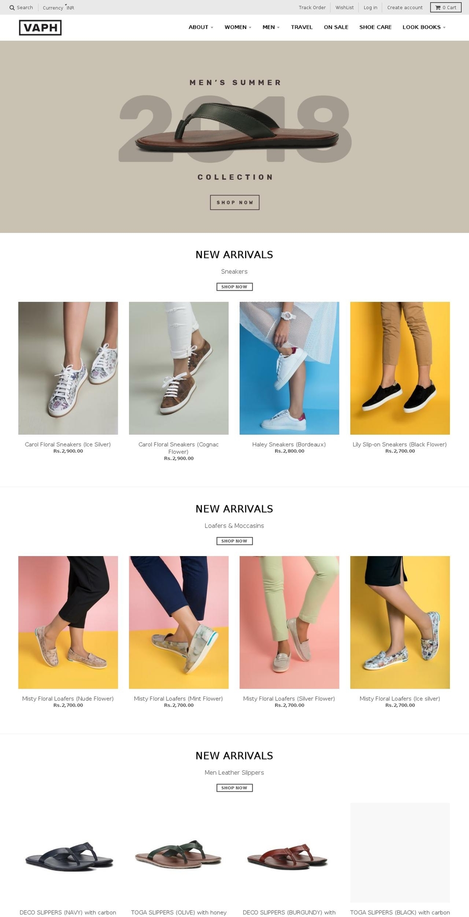 vaphshoes.com — Shopify storefront screenshot
