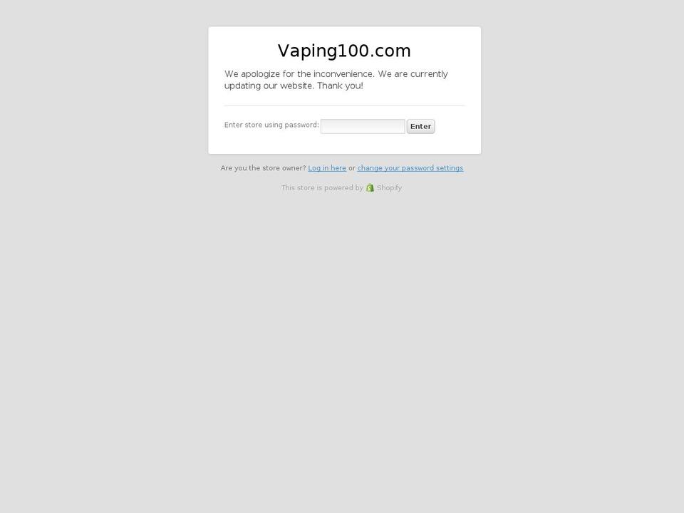 Fastor Computer7 Shopify theme site example vaping100.com