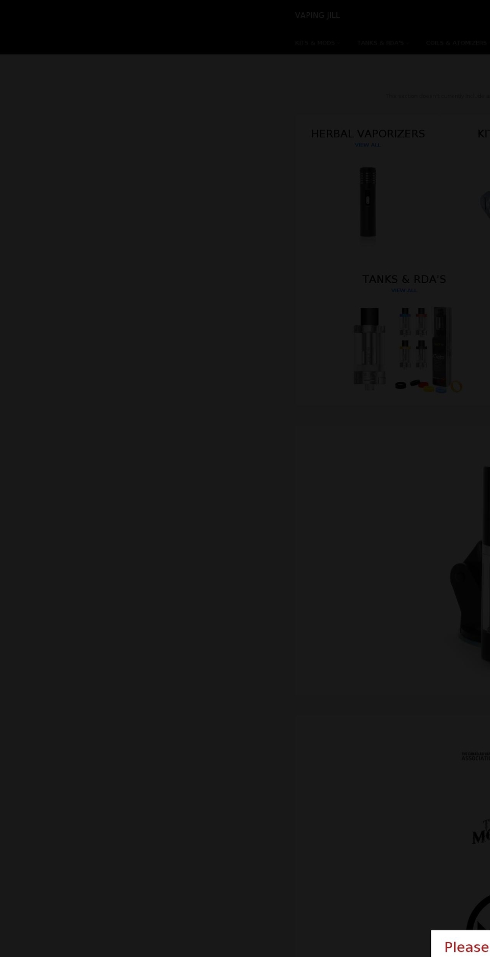 vapingjill.com shopify website screenshot
