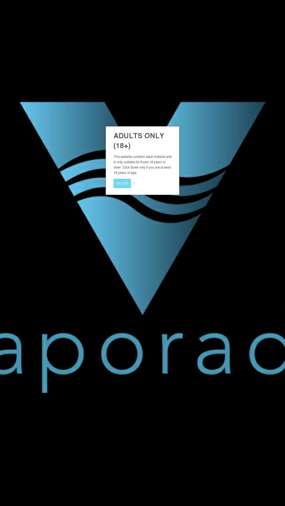 vaporadeliquids.com shopify website screenshot