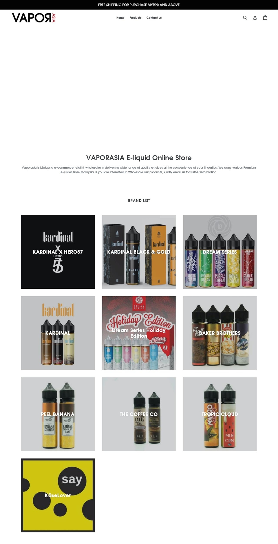 vaporasia.com — Shopify storefront screenshot