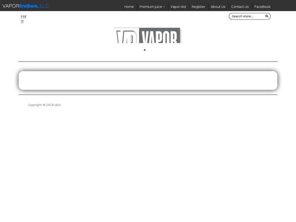 vaporbrothersllc.com — Shopify storefront screenshot