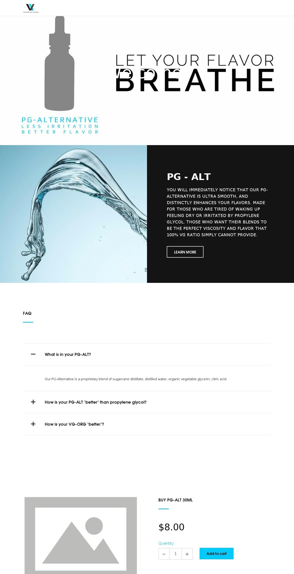 vaporinfusion.com shopify website screenshot