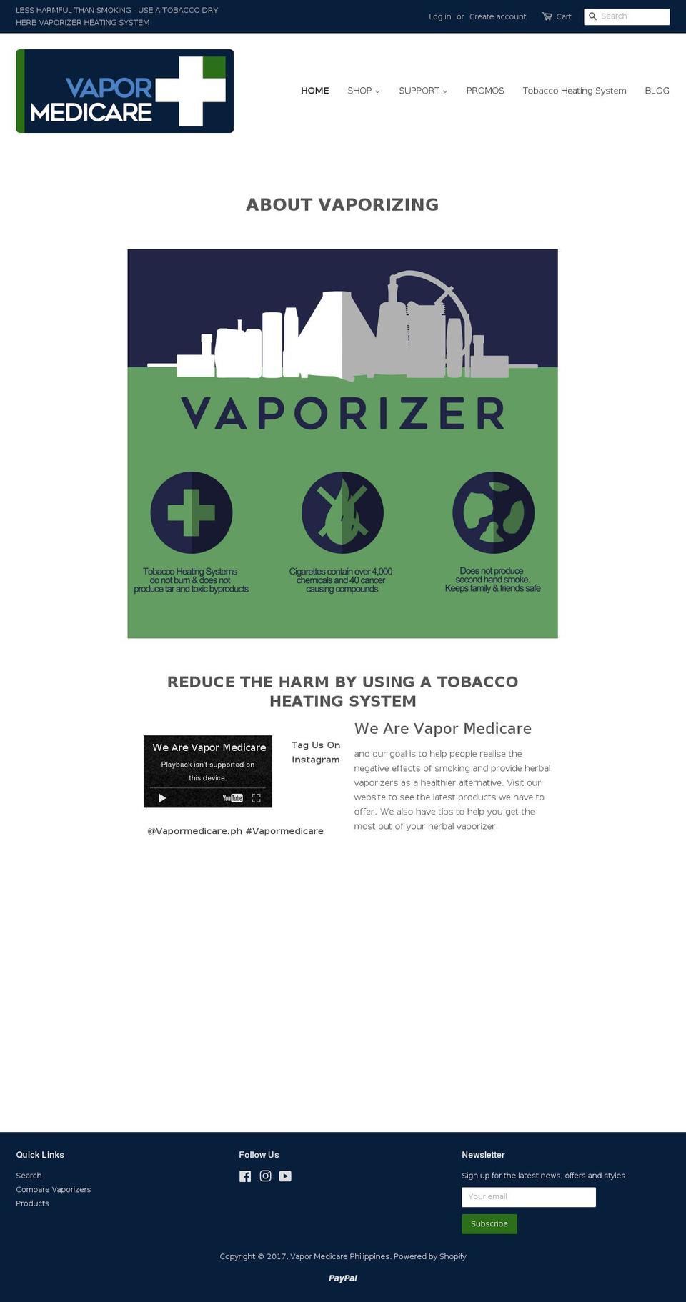 vapormedicare.com shopify website screenshot