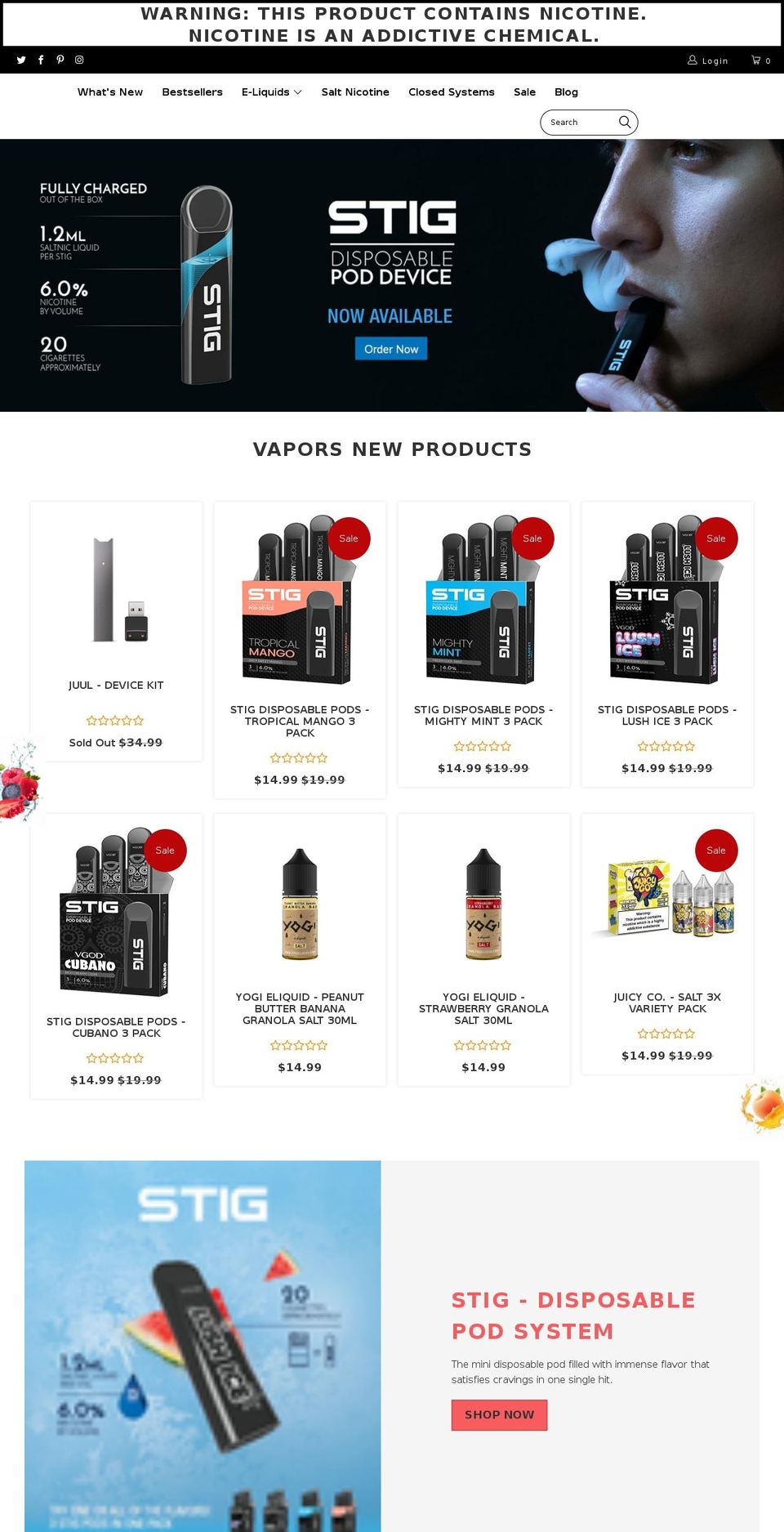 Plug Production Backup 5-3 Shopify theme site example vapors.com